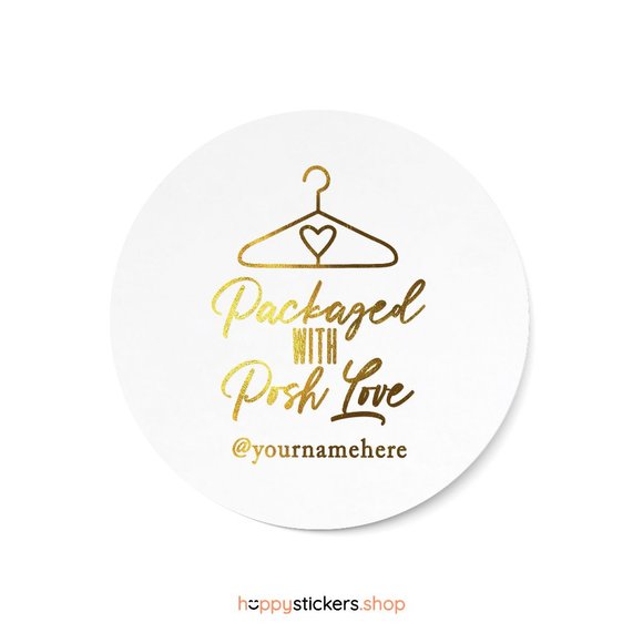 Packaged with Posh Love! Stickers & Labels with your custom text - Picture 3 of 17